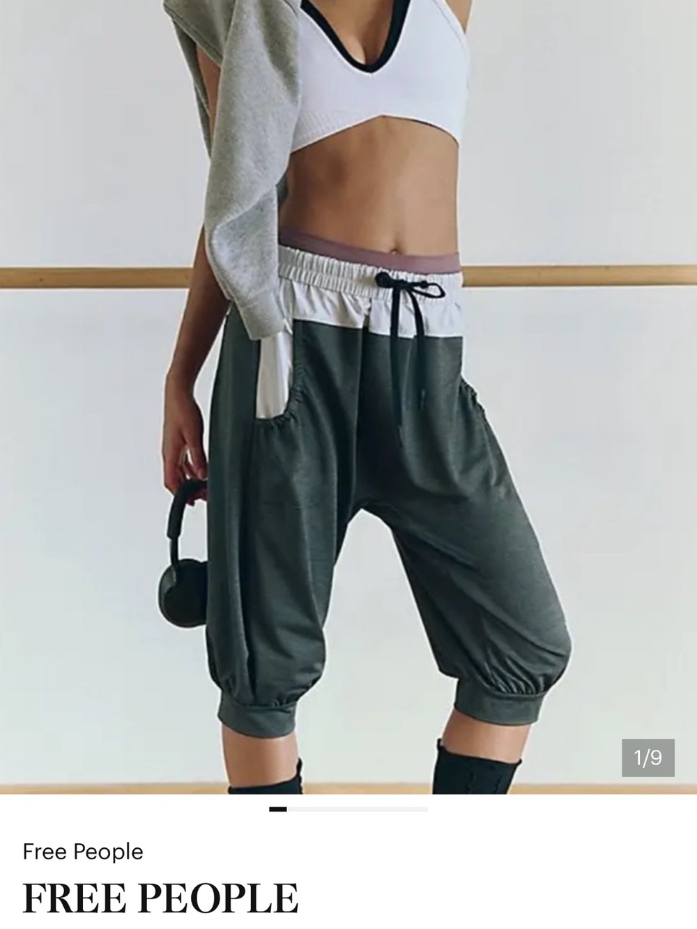 Free People Movement Total Package Pant Black Heather Combo Size Small NWOT - Picture 3 of 13